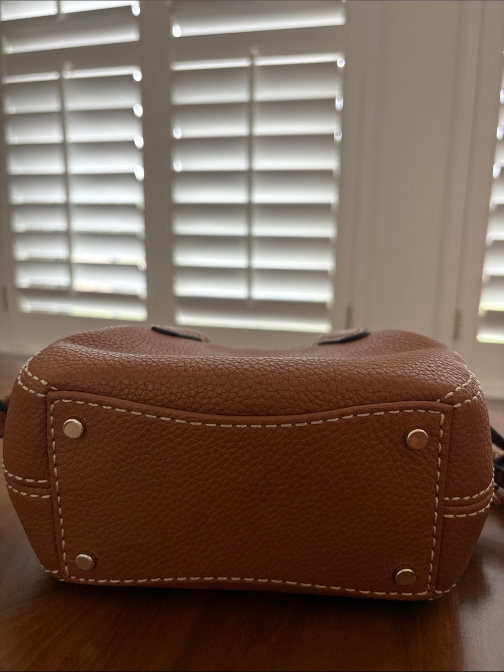 Kate Spade Dumpling Mini Satchel in Warm Gingerbread Leather Crossbody Like New! - Picture 11 of 12